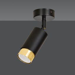 Emibig Hiro lampa podsufitowa 1x8 W czarna-złota 965/1