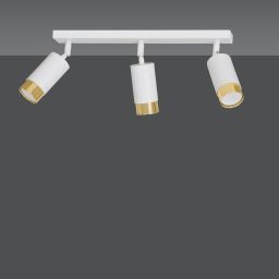 Emibig Hiro lampa podsufitowa 3x8 W biała-złota 963/3