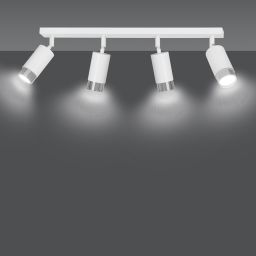 Emibig Hiro lampa podsufitowa 4x8 W biała-chrom 962/4