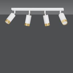 Emibig Hiro lampa podsufitowa 4x8 W biała-złota 963/4