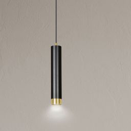 Emibig Kibo lampa wisząca 1x8 W czarna-złota 644/1