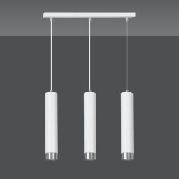 Emibig Kibo lampa wisząca 3x8 W biała-chrom 641/3