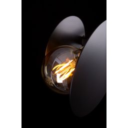 Emibig Minerva lampa podsufitowa 2x15 W biała-czarna-złota 612/2