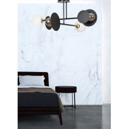 Emibig Minerva lampa podsufitowa 4x15 W biała-czarna-złota 612/4