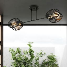 Emibig Talia lampa podsufitowa 2x15 W czarna-złota 1181/2