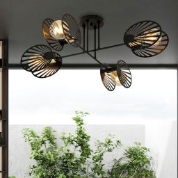 Emibig Talia lampa podsufitowa 4x15 W czarna-złota 1181/4