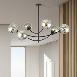 Emibig Hunter lampa podsufitowa 6x10 W czarna-grafitowa 1100/6