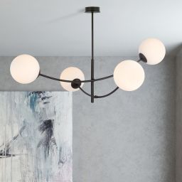 Emibig Hunter lampa podsufitowa 4x10 W czarna-opal 1102/4