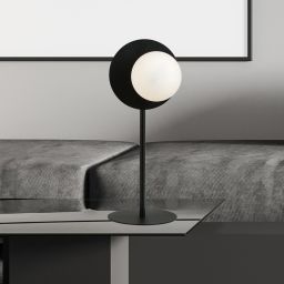 Emibig Oslo lampa stołowa 1x10 W biała-czarna 1187/LN