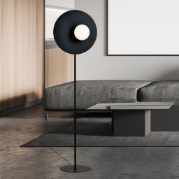 Emibig Oslo lampa stojąca 1x10 W biała-czarna 1187/LP