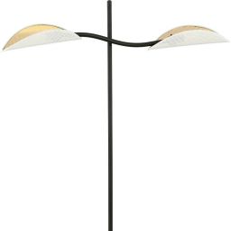 Emibig Lotus lampa stojąca 2x10 W biała-czarna-złota 1107/LP2