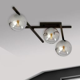 Emibig Smart lampa podsufitowa 3x10 W czarna-grafitowa 1104/3