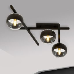 Emibig Smart Stripe lampa podsufitowa 3x10 W czarna-przezroczysta 1105/3