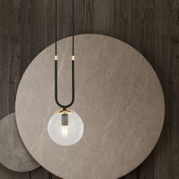 Emibig Glam lampa wisząca 1x10 W czarna-przezroczysta 1114/1