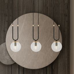 Emibig Glam lampa wisząca 3x10 W czarna-przezroczysta 1114/3