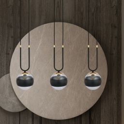 Emibig Glam Stripe lampa wisząca 3x10 W czarna-przezroczysta 1113/3