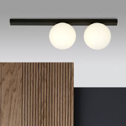 Emibig Fit lampa podsufitowa 2x10 W czarna-opal 1124/2