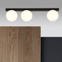 Emibig Fit lampa podsufitowa 3x10 W czarna-opal 1124/3