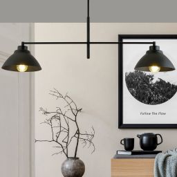 Emibig Maverick lampa podsufitowa 2x15 W czarna 1211/2