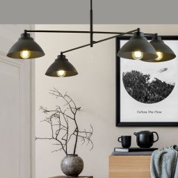 Emibig Maverick lampa podsufitowa 4x15 W czarna 1211/4