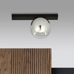 Emibig Fit lampa podsufitowa 1x10 W czarna-grafitowa 1122/1