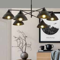 Emibig Maverick lampa podsufitowa 6x15 W czarna 1211/6