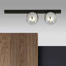 Emibig Fit lampa podsufitowa 2x10 W czarna-przydymiona-grafitowa 1122/2