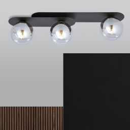 Emibig Plaza lampa podsufitowa 3x10 W czarna-grafitowa 1119/3