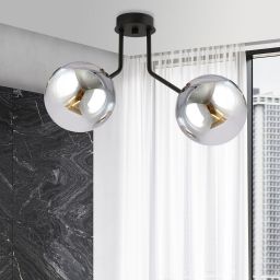 Emibig Nova lampa podsufitowa 2x10 W czarna-grafitowa 1140/2