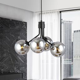 Emibig Nova lampa wisząca 4x10 W czarna-grafitowa 1140/4