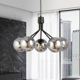 Emibig Nova lampa wisząca 5x10 W czarna-grafitowa 1140/5