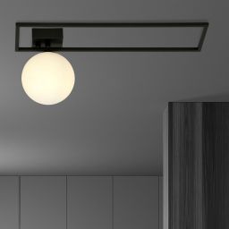 Emibig Imago lampa podsufitowa 1x10 W czarna-opal 1130/1B