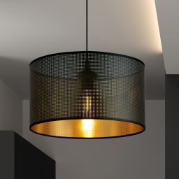 Emibig Aston lampa wisząca 1x15 W czarna-złota 1148/1