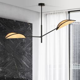 Emibig Vene lampa podsufitowa 2x10 W czarna-beżowa 1160/2