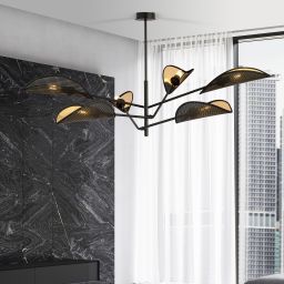 Emibig Vene lampa podsufitowa 6x10 W czarna-złota 1158/6