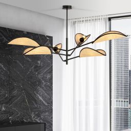 Emibig Vene lampa podsufitowa 6x10 W czarna-beżowa 1160/6