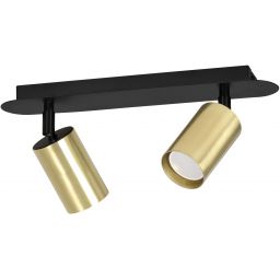 Emibig Zen lampa podsufitowa 2x8 W czarna-złota 622/2