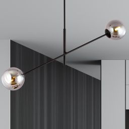 Emibig Linear lampa podsufitowa 2x10 W czarna-grafitowa 1167/2