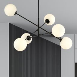 Emibig Linear lampa podsufitowa 6x10 W biała-czarna 1169/6