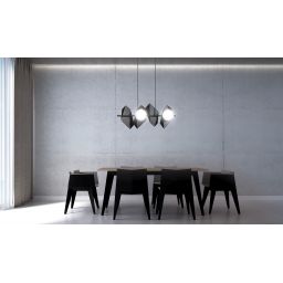 Emibig Drifton lampa wisząca 4x10 W czarna 636/4