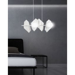 Emibig Drifton lampa wisząca 4x10 W biała 637/4