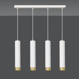 Emibig Kibo lampa wisząca 4x8 W biała-złota 642/4