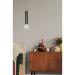 Emibig Kibo lampa wisząca 1x8 W czarna-złota 644/1