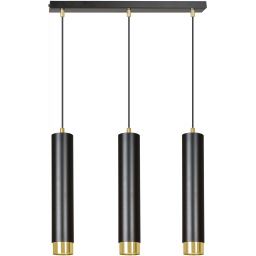 Emibig Kibo lampa wisząca 3x8 W czarna-złota 644/3