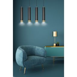 Emibig Kibo lampa wisząca 3x8 W czarna-złota 644/3