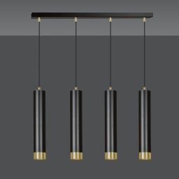 Emibig Kibo lampa wisząca 4x8 W czarna-złota 644/4