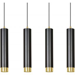 Emibig Kibo lampa wisząca 4x8 W czarna-złota 644/4