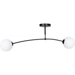 Emibig Pregos lampa podsufitowa 2x10 W czarna-mleczny 670/2
