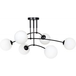 Emibig Pregos lampa podsufitowa 6x10 W czarna 670/6