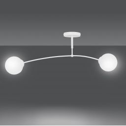 Emibig Pregos lampa podsufitowa 2x10 W biała-mleczny 671/2